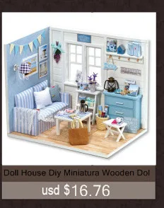 Doll House Diy miniature Wooden Puzzle Dollhouse miniaturas Furniture Toy House Doll For Birthday Gift Box Theatre Trilogy