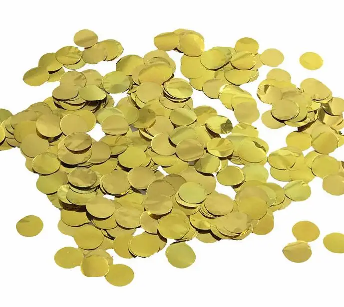 Gold Circle Round Confetti Metallic Table Decor Sprinkles 