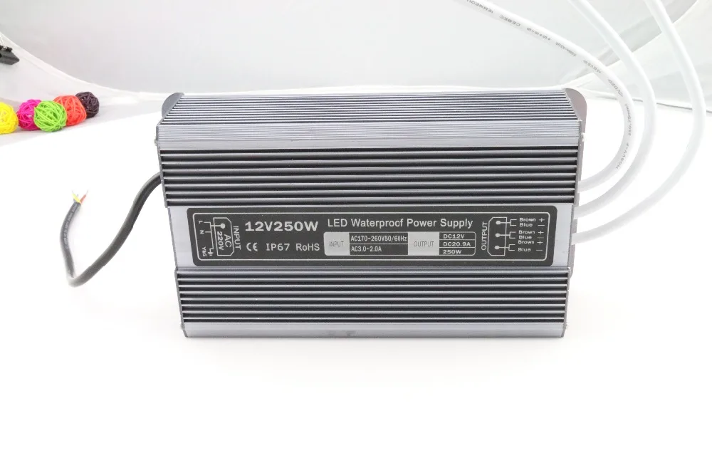 Хорошие продажи DC 12 В 250 Вт водостойкий светодиодный драйвер доступа регулирующий Драйвер адаптер трансформатор для светодиодного освещения 21A зарядное устройство для светодиодов