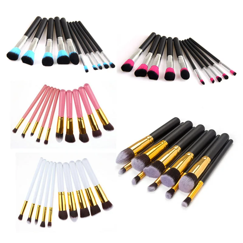 

IDEALROYAL 10Pcs Makeup Brushes Superior Professional Soft Cosmetics Make Up Brush Set Kabuki Brush kit Makeup Brushes Good gift