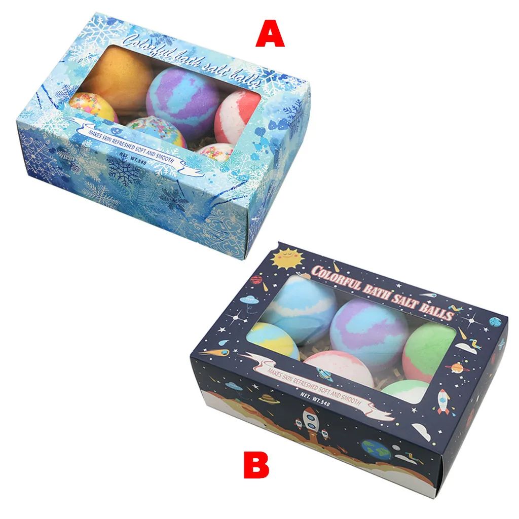 

2019 New hot Sea salt exfoliation Bathing Explosion Ball Fizzy Spa Moisturizing Bubble Bath Bathing Bombs Salt bath salt ball