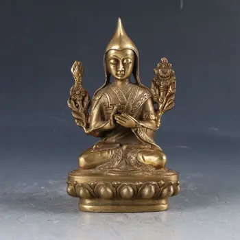 

Chinese Brass Tibetan Buddhism Handwork Carved Skanda Statue