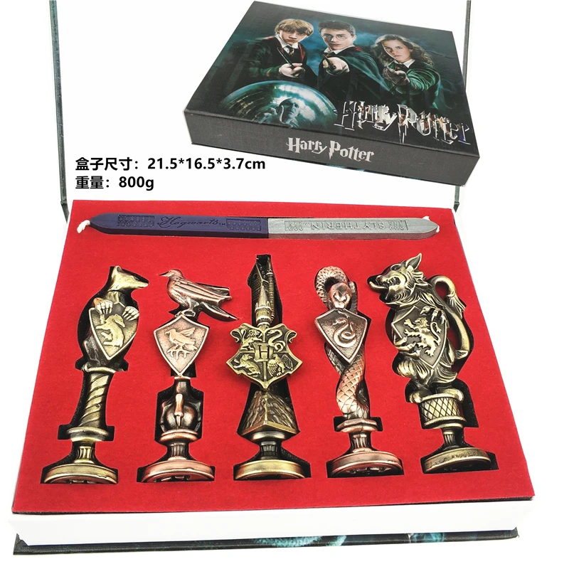 

Harri Potter 2019 New three-dimensional metal Fire Sealing Wax Seal Hogwarts color Painting Collection of Children's Toys Gifts