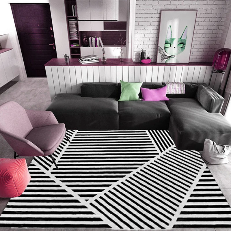Современные скандинавские акриловые ковры спальни ковры и циновки для дома гостиной ковер для детской комнаты офиса большого размера толстый пол karpet