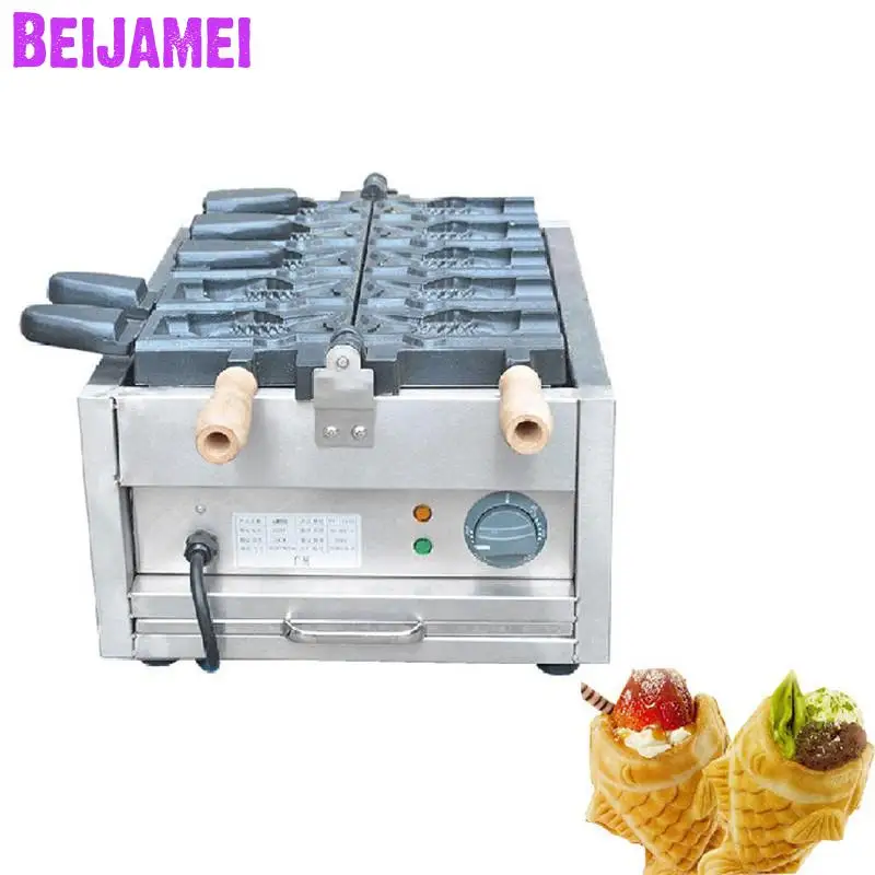 BEIJAMEI 1101C коммерческий 110 В 220 мороженое большой рот рыба яйцо вафельница тайяки