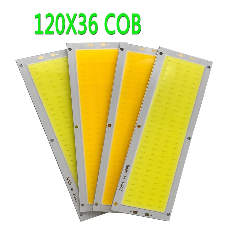 LumiParty 2 шт./компл. 12В 10 Вт COB для светодиодных полос ламп 120x36 мм лампы 1000LM