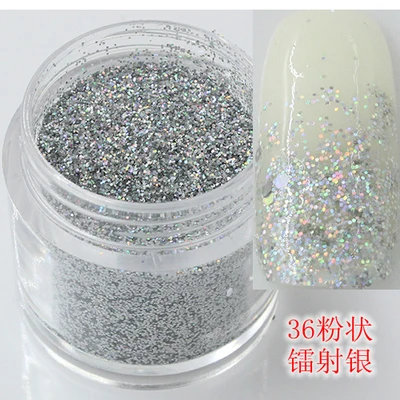 10g Multi Colori Argento Specchio Olografica Ultra Fine Unghie