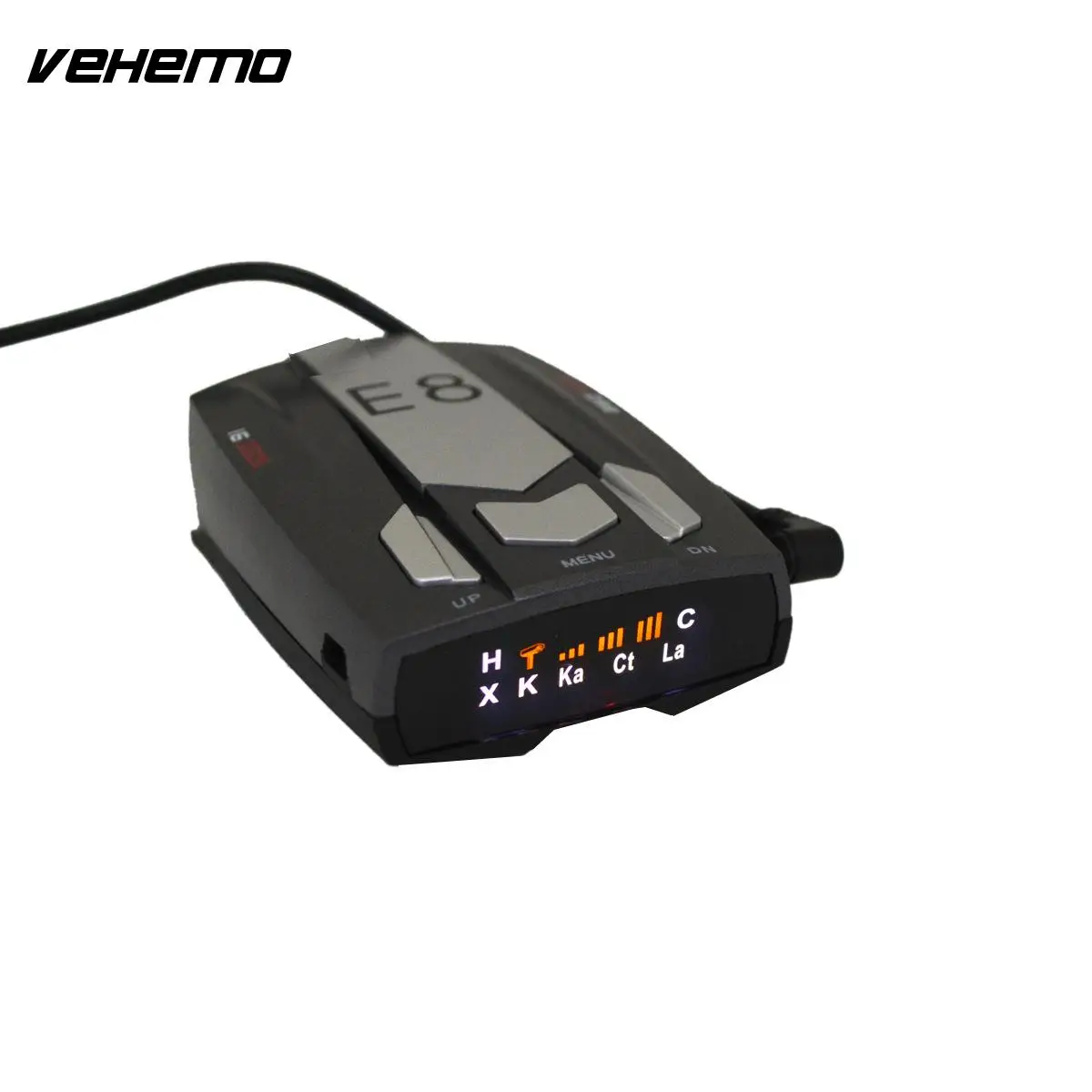 Vehemo E8 автомобильный радар Полнодиапазонный сканирующий трекер универсальный детектор контроля скорости касание ключа голосового оповещение, предупреждение