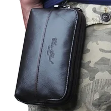 Мужская кожаная сумка, поясная сумка, первый слой, Воловья кожа, на крючках, набедренные сумки, кошелек для мобильного телефона, сумка, сумки