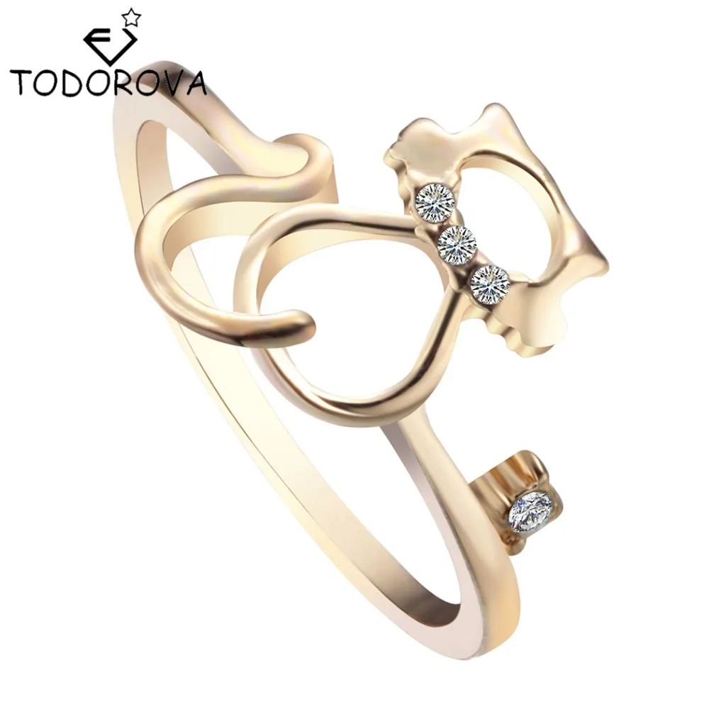 

Todorova Crystal Cat Ring