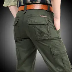 Армейские тактические военные брюки карго мужская верхняя одежда хлопок мульти-с карманами мешковатый Брюки повседневные теплые брюки