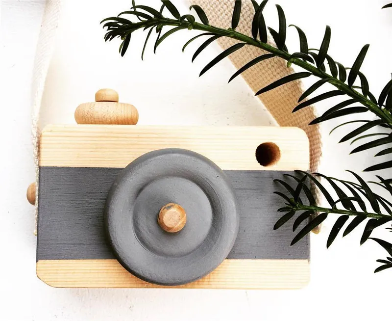 

New Wooden Camera Baby Kids Hanging Camera Photography Prop Decoration Children Educational Toy Birthday Christmas Gifts
