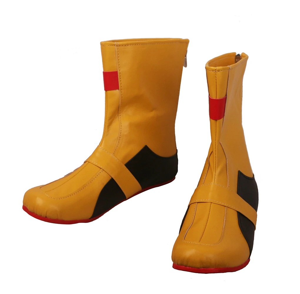 Snow White Sailor Moon Princess Yellow Low Heels Shoes Boots Cosplay Costume