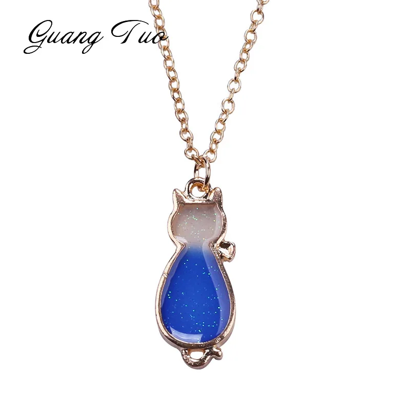 

N132 Cute Sweet Cat Pendant Necklace Fashion Jewelry For Women Girl Animal Dangle Necklaces Clavicle Chain Choker Necklace Gift
