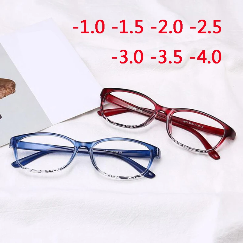 

TR90 Square Frame Finished Myopia Glasses Women Men Short-sight Glasses Leopard Myopia Eyewear -1.0 -1.5 -2.0 -2.5 -3 -3.5 -4.0