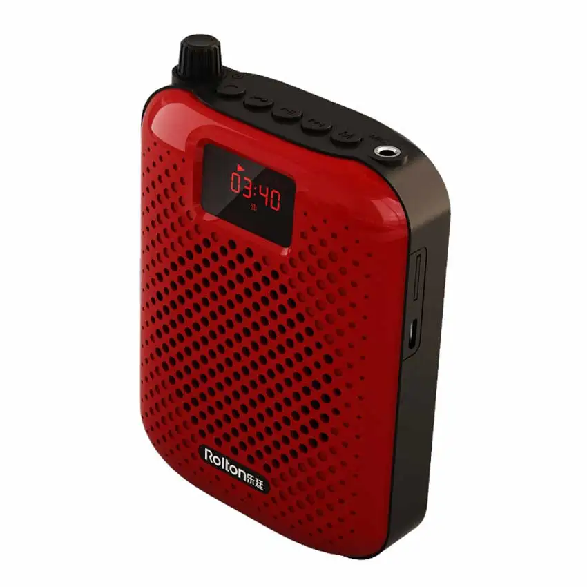 Rolton K500 Bluetooth громкий динамик микрофон голосовой усилитель для Мегафона динамик поддерживает fm-радио TFCard mp3-плеер - Цвет: Red