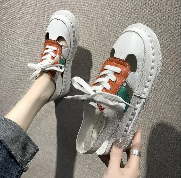 

2019 Autumn New Women Casual Shoes Summer Women Flats Shoes Fashion Breathable Vulcanization Luminous Lace-up Women Sneakers T61