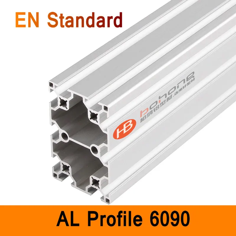 

6090 Aluminium Profile EN Standard DIY Brackets Aluminium AL Extrusion CNC 3D DIY Printer Parts Aluminum Frame Pipe T Slot
