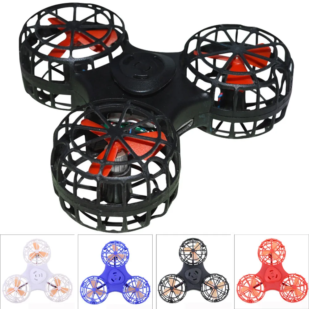 

4pc 1Set Color optional High quality Tiny Toy Drone Flying Fidget Spinner Stress Relief Flying USB charging Gyroscop Toy CC#
