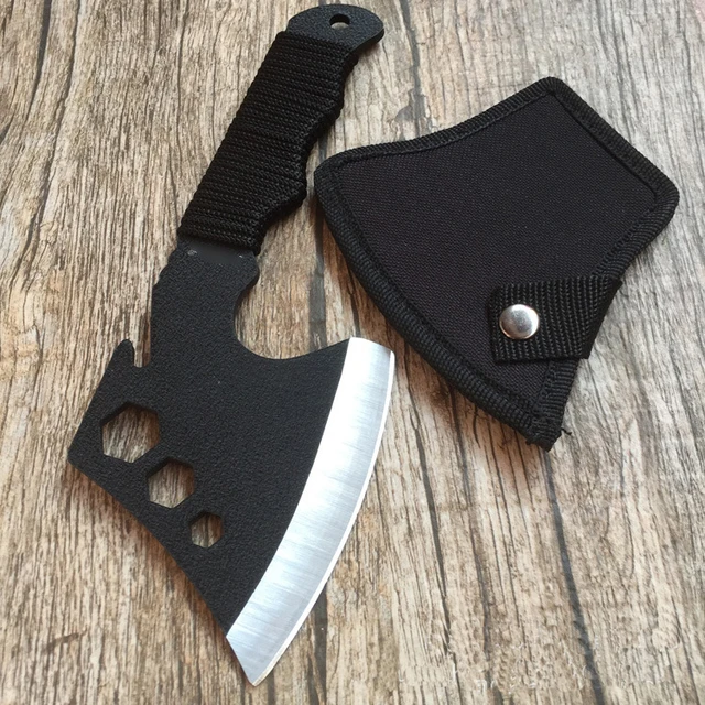 315g Ultralight Portable Camping Axe 3Cr13Mov Blade 55 HRC Black Woodworking Repair Tools Ax Hex Wrench Hunting Tomahawk Machete