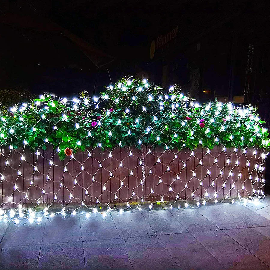 1,5x1,5 м, 3x2 м, 6x4 м, светодиодный сетчатый светильник, уличный водонепроницаемый светильник для сада, Рождества, свадьбы, вечеринки, оконный занавес, сетчатый светильник, s гирлянда