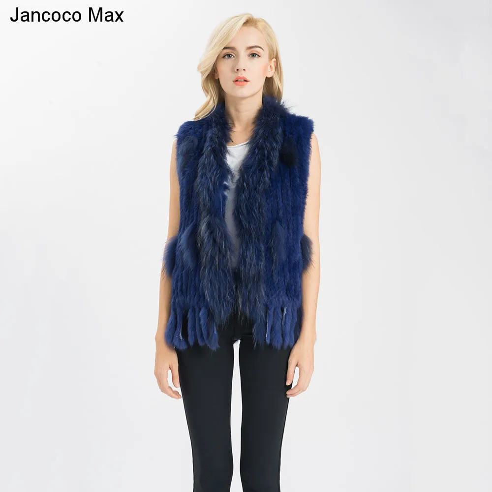 Жилет из натурального меха кролика 17 цветов E1000|raccoon dog fur|real furvest rabbit |