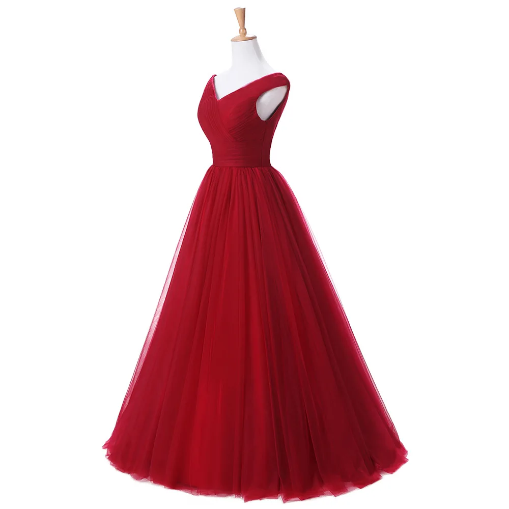 Beauty-Emily Lace Bridesmaid Dresses 2019 Long Vestidos Para Festa Sleeveless Floor-Length Lace up Wedding Party Girl Prom Dress Beauty-Emily Lace Bridesmaid Dresses 2019 Long Vestidos Para Festa Sleeveless Floor-Length Lace up Wedding Party Girl Prom Dress