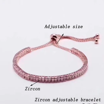 

2018!new style ! The Block zircon bangle!Square zircon bracelet and Flower bracelet can adjustable size bracelets for women