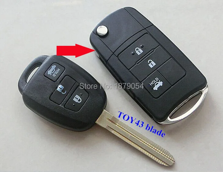 Toyota Corolla Camry Reiz New Vios RAV4 Moified key shell 2 Buttons  (1).jpg
