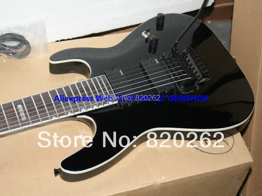 

Black 7 Strings Electric Guitar High Quality Wholesale Guitars Free Shipping