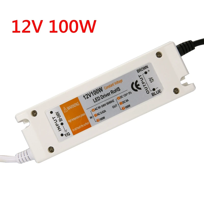 DC12 V блок питания 12 V Светодиодный драйвер 18 W 28 W 48 W 72 W 100 W AC 110 V 220 V до 12 V DC адаптер трансформатора освещения для светодиодной ленты CCTV