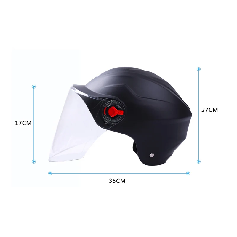 Новейший мотоциклетный шлем с щитом, уличные велосипедные полушлемы для мужчин и женщин CSL2018 - Цвет: matte black  Transpa