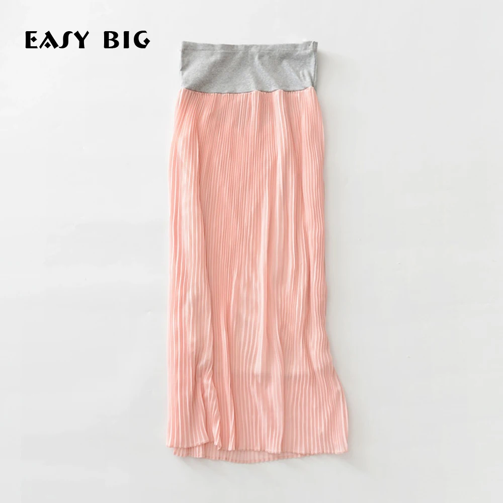 EASY BIG Summer Adjustable Chiffon Casual Maternity Skirts Pregnant