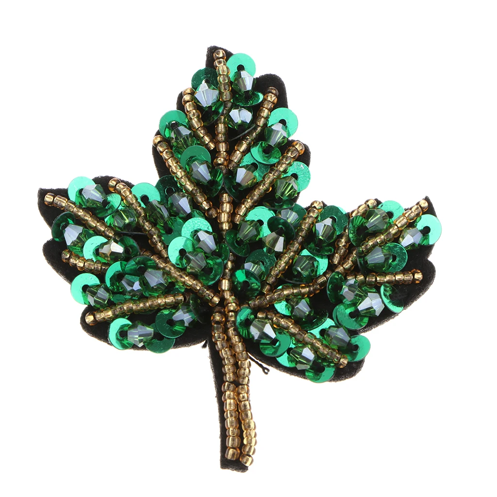 Embroidery Sequined Maple Leaf Patches for Jeans Jackets Clothing Stitching DIY Art Crafts 7 Colors | Дом и сад