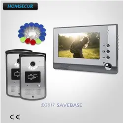 Homssecur 2V1 7 "TFT ЖК-дисплей без рук видео Входная система вызова Электрический замок совместим для легкого разблокировки для домашней