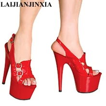 LAIJIANJINXIA/ г. Новые сандалии женская обувь на очень высоком каблуке 17 см обувь для свадебы и танцев на платформе G-085