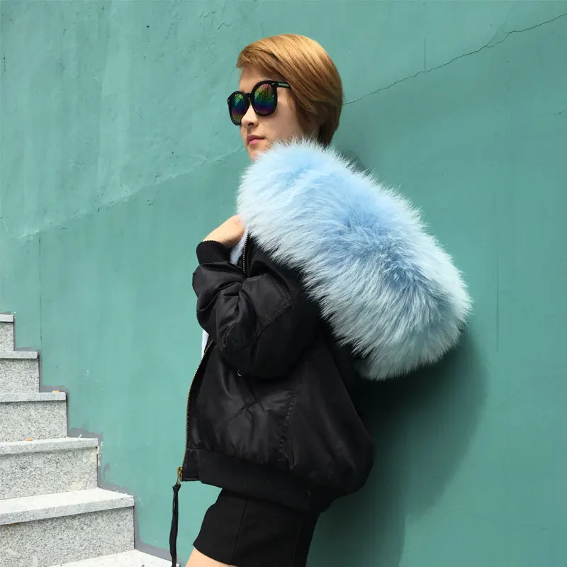 Fausse Vert Étanche Ou Doublure Mini Arrivée Mode Fourrures Fourrure Noir Nouvelle noir Ciel M Bleu Mme Casual Bombardiers aXtazAqnx