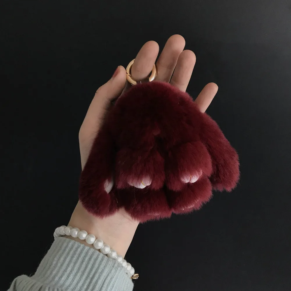 Magicfur 2019 new. 10 см мини настоящий мех кролика кролик игрушка кукольный брелок сумка