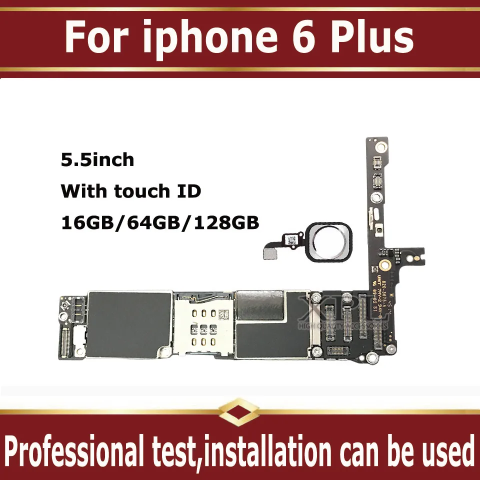 

16GB 64GB 128GB Original unlocked for iphone 6plus Motherboard With Touch ID,for iphone 6P Mainboard
