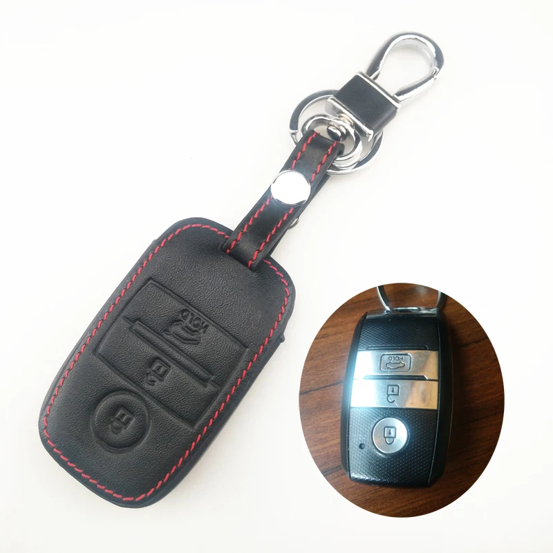 

Leather Car Key Cover Case For Kia Ceed Rio Sportage R K3 K4 K5 Ceed Sorento Cerato Optima 2015 2016 2017 2018 Key Case