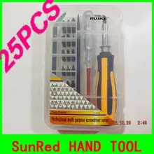 Сделано в Китае 25 in1 многоцелевой точных магнитных отверток для ПК мобильный телефон для ноутбука Iphone4 NO.7630A-25