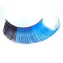 2 пары синяя Вечеринка ресницы, фестиваль преувеличенные накладные ресницы, синие Поддельные ресницы для фестиваля ES-01-blue