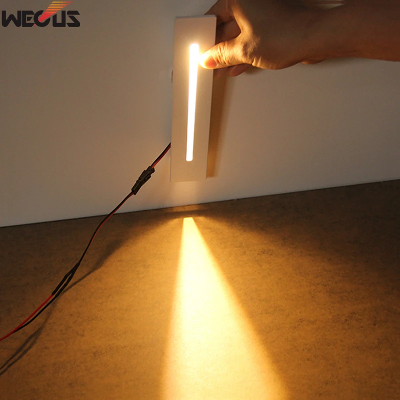 

(WECUS) Strip-shaped downlight footlight, embedded rectangular led corridor stair light, kicking light