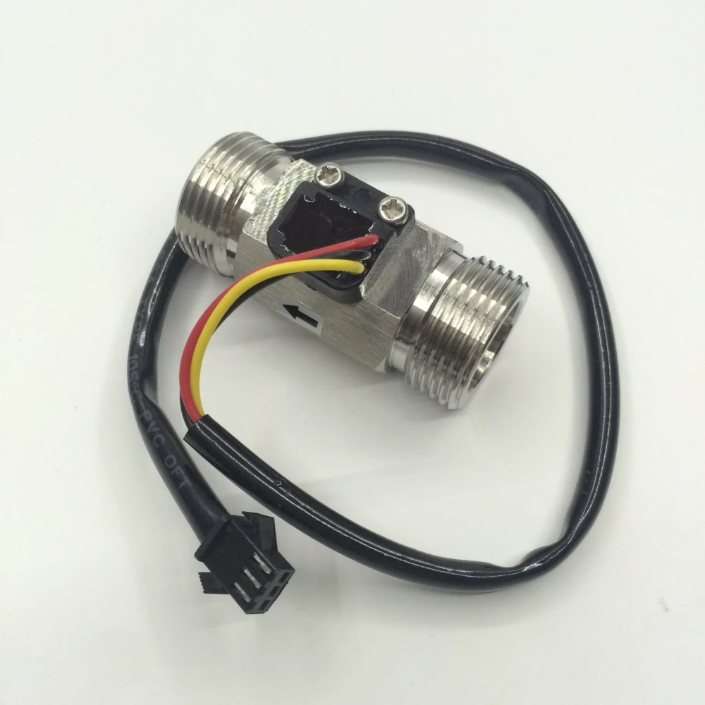 

SUS304 3/4"water flow sensor Turbine meter stainless steel Magnetic Hall effect sensor