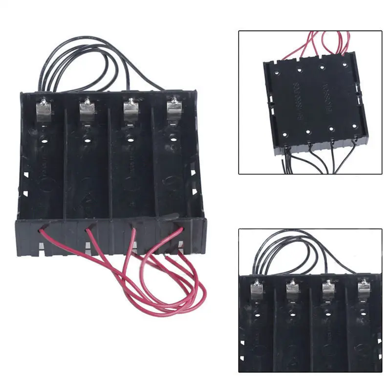 

1 PCS Plastic Battery Holder Storage Box Case For 4x 18650 Rechargeable Battery