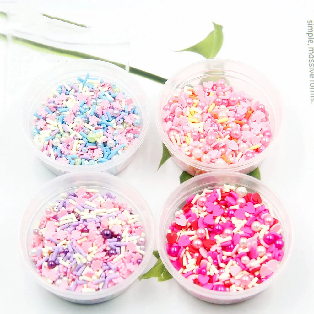 

20g Slime Charm Supplies Kit Fluffy Slimes Colorful Candy With Pearl Polymer DIY Clear Slime Cake Accessories toys for Kids
