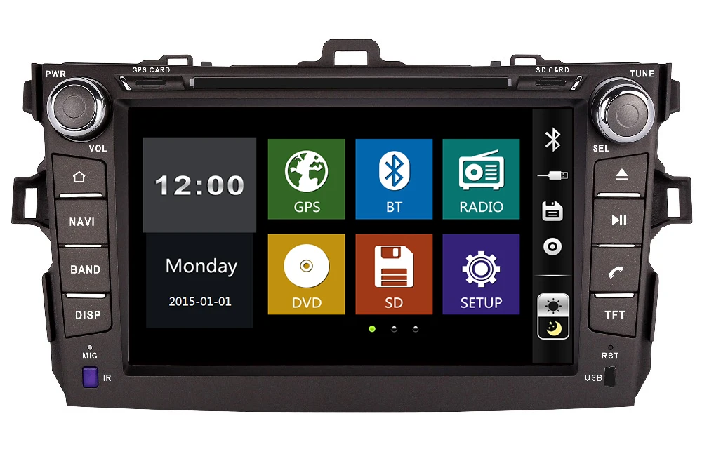 Perfect 8" Car DVD player with GPS(optional,audio Radio stereo,BT/TV,car multimedia headunit for TOYOTA COROLLA 2006 2007 2008 2009 2011 1