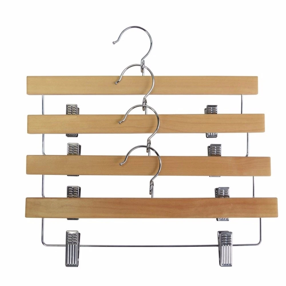 Proman Products Kascade Wooden Straight Hanger With Hook - Natural