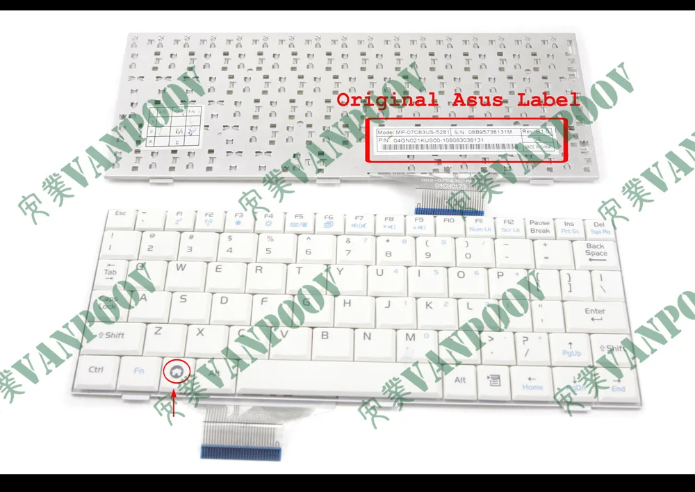 Новая клавиатура для ноутбука ASUS EeePC 700 701 701SD 900 901 900hd 900A 2G 4G 8G Серия белая версия
