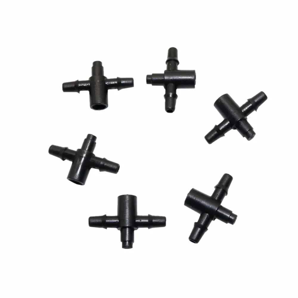 

2000pcs 3/5mm hose splitters barbed Tee Shunt Connection Garden Sprinkler Connector Gardening System Accessories fittings